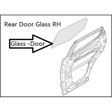 Glass ( Rear Door Glass RH )  
